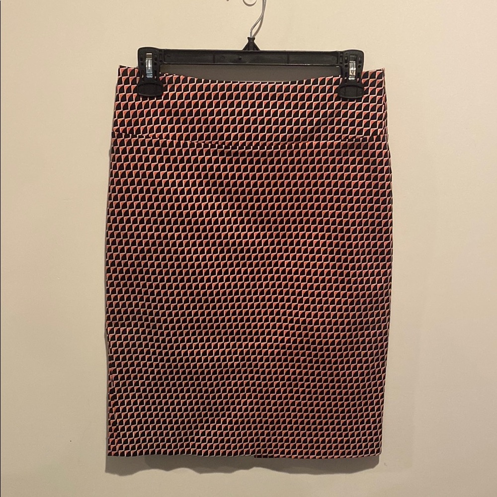 Margaret M Black and Red Pencil Skirt